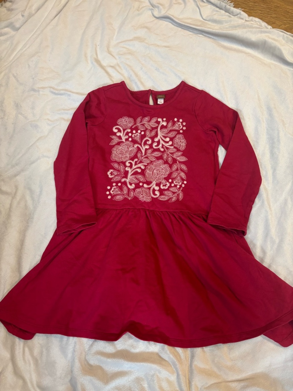 Tea Kids Long Sleeve Floral Skater Dress - 7